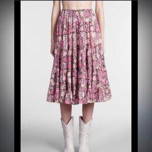 Isabel Marant Etoile Elfa tiered midi skirt
